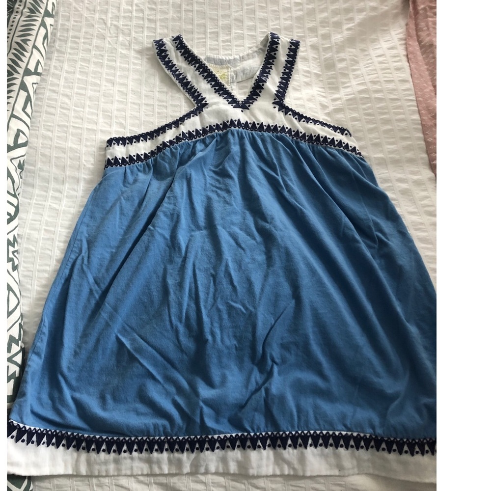 Anthropologie Blue and white tank top